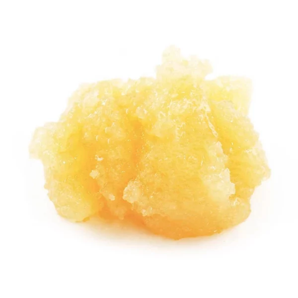 8 Ball Kush strain of live resin cannabis concentrate on white background